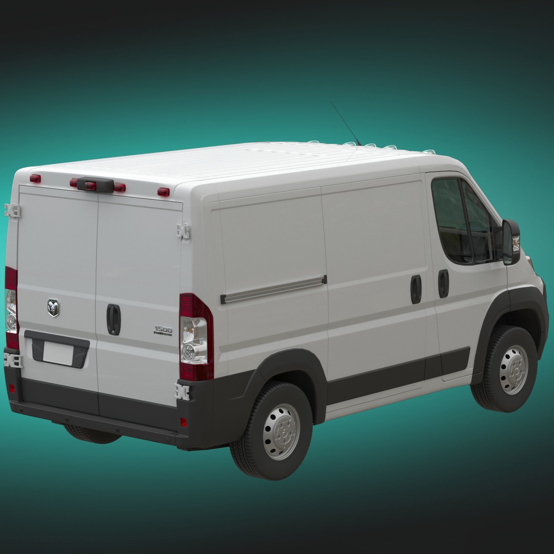 2024 Ram ProMaster Low Roof 3D Model – Detailed Cargo Van, FBX, OBJ - View 6