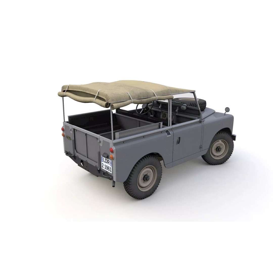 Land Rover Series II SWB Canvas Hood 1961 3D Model – High Poly Game Asset, FBX, OBJ - View 10