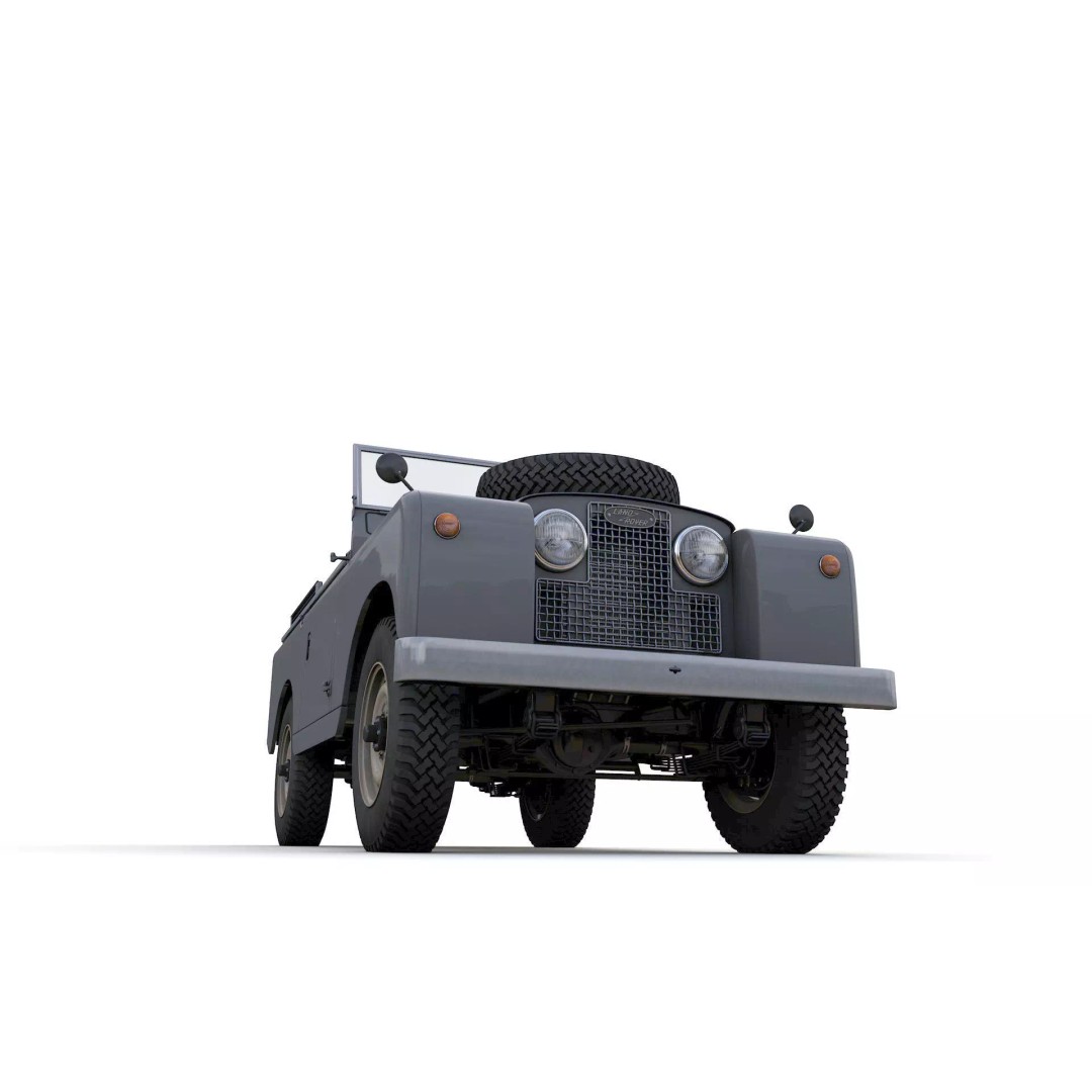 Land Rover Series II SWB Canvas Hood 1961 3D Model – High Poly Game Asset, FBX, OBJ - View 12