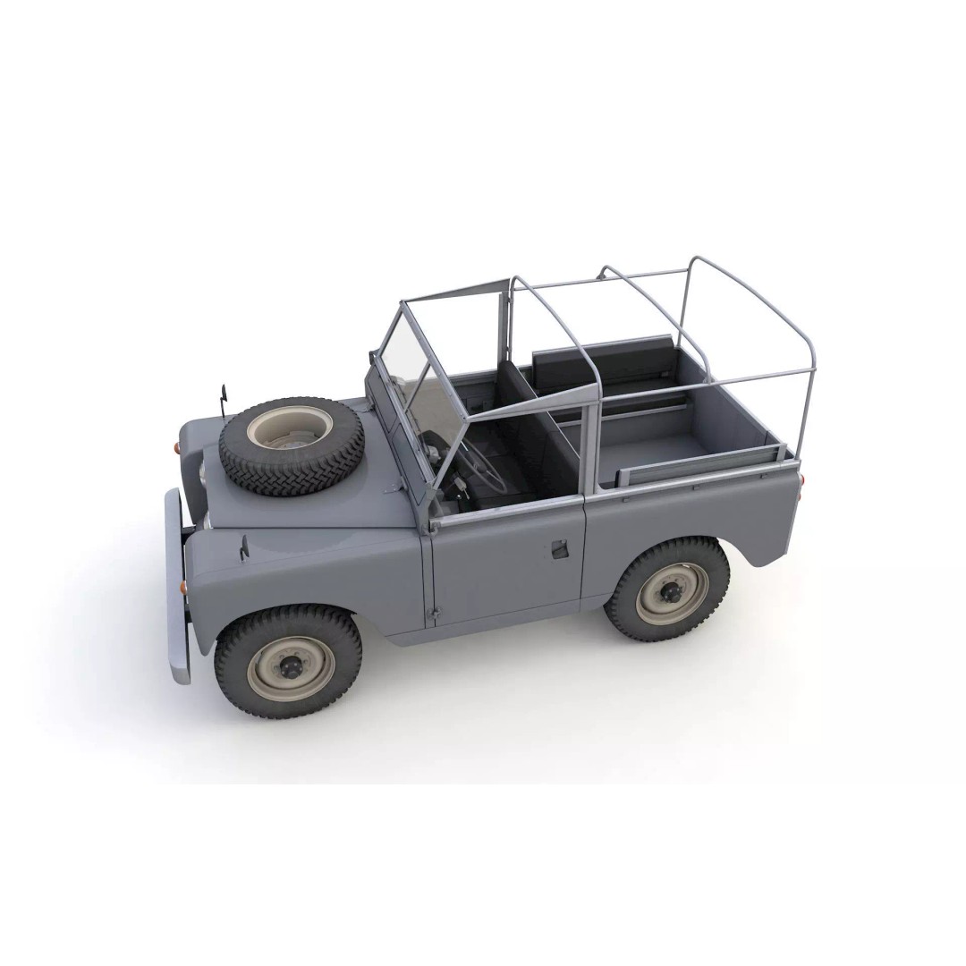 Land Rover Series II SWB Canvas Hood 1961 3D Model – High Poly Game Asset, FBX, OBJ - View 17