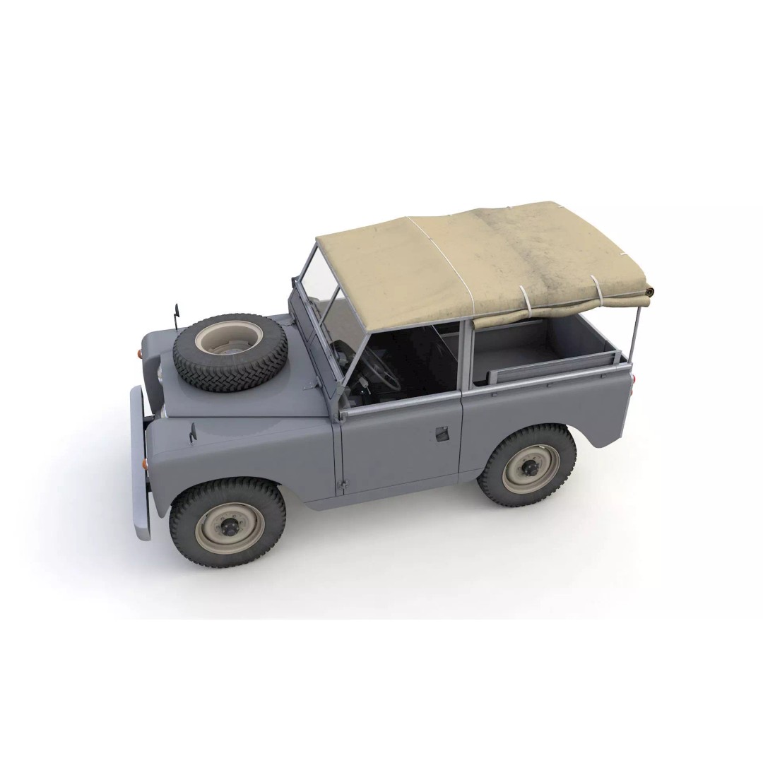 Land Rover Series II SWB Canvas Hood 1961 3D Model – High Poly Game Asset, FBX, OBJ - View 18
