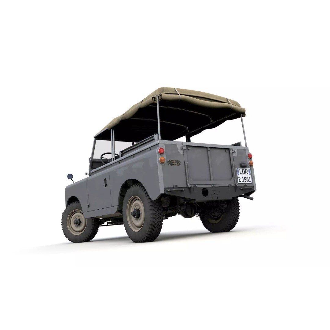 Land Rover Series II SWB Canvas Hood 1961 3D Model – High Poly Game Asset, FBX, OBJ - View 19