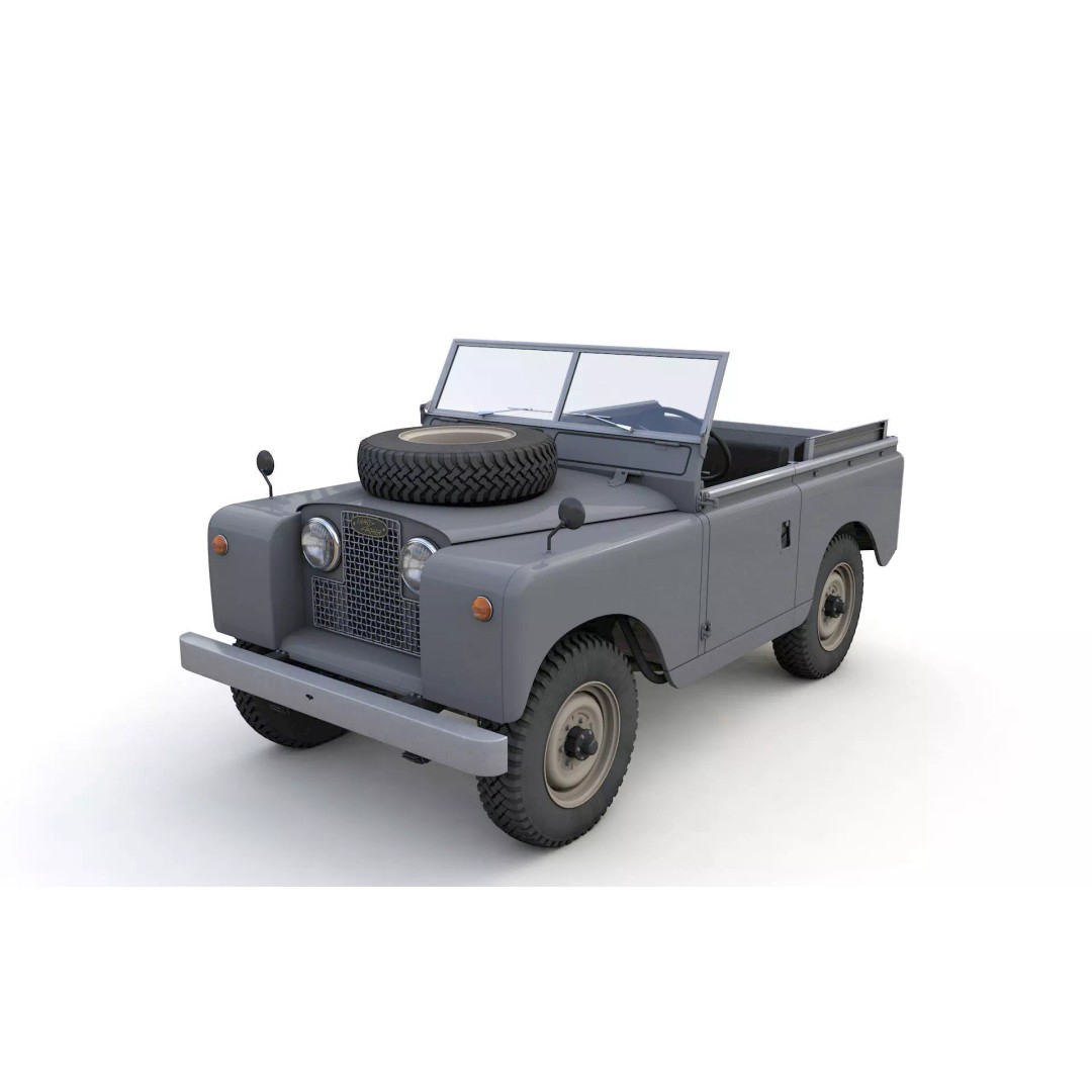 Land Rover Series II SWB Canvas Hood 1961 3D Model – High Poly Game Asset, FBX, OBJ - View 2