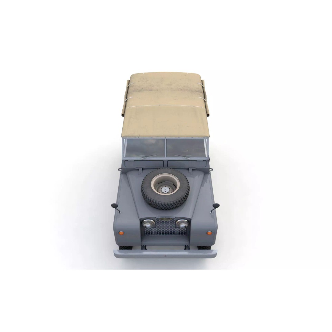 Land Rover Series II SWB Canvas Hood 1961 3D Model – High Poly Game Asset, FBX, OBJ - View 20