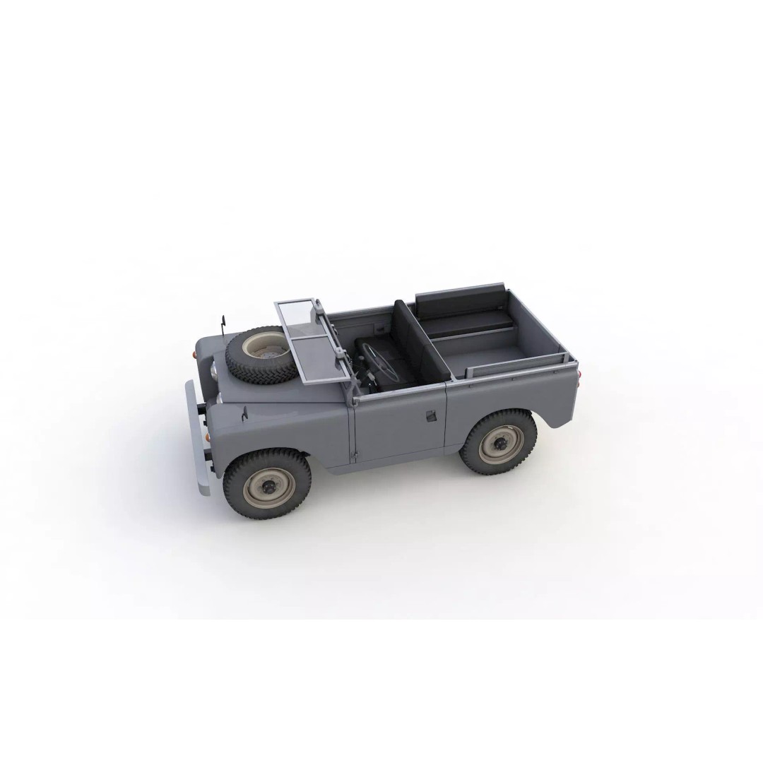 Land Rover Series II SWB Canvas Hood 1961 3D Model – High Poly Game Asset, FBX, OBJ - View 24