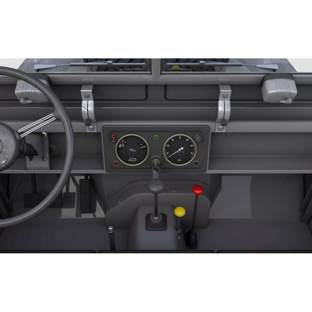 Land Rover Series II SWB Canvas Hood 1961 3D Model – High Poly Game Asset, FBX, OBJ - View 8