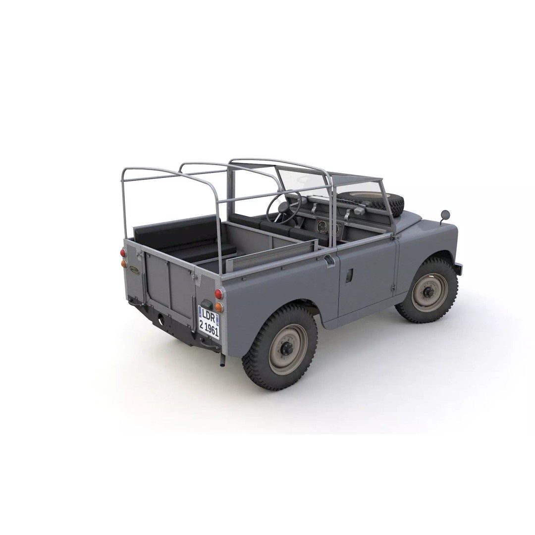 Land Rover Series II SWB Canvas Hood 1961 3D Model – High Poly Game Asset, FBX, OBJ - View 9
