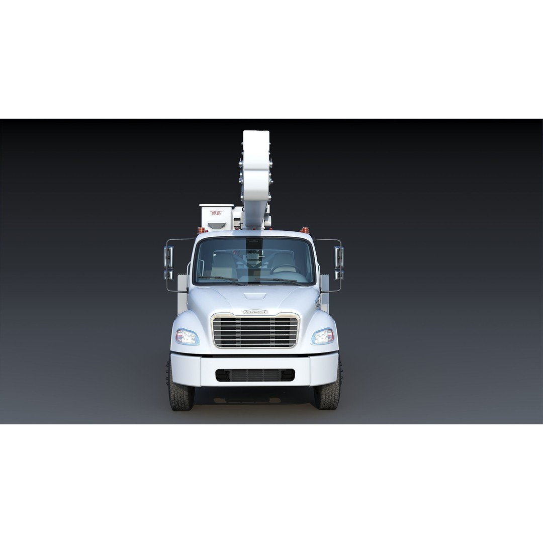 Freightliner M2 106 Bucket Truck 3D Model – Low Poly Game Asset, FBX - View 14
