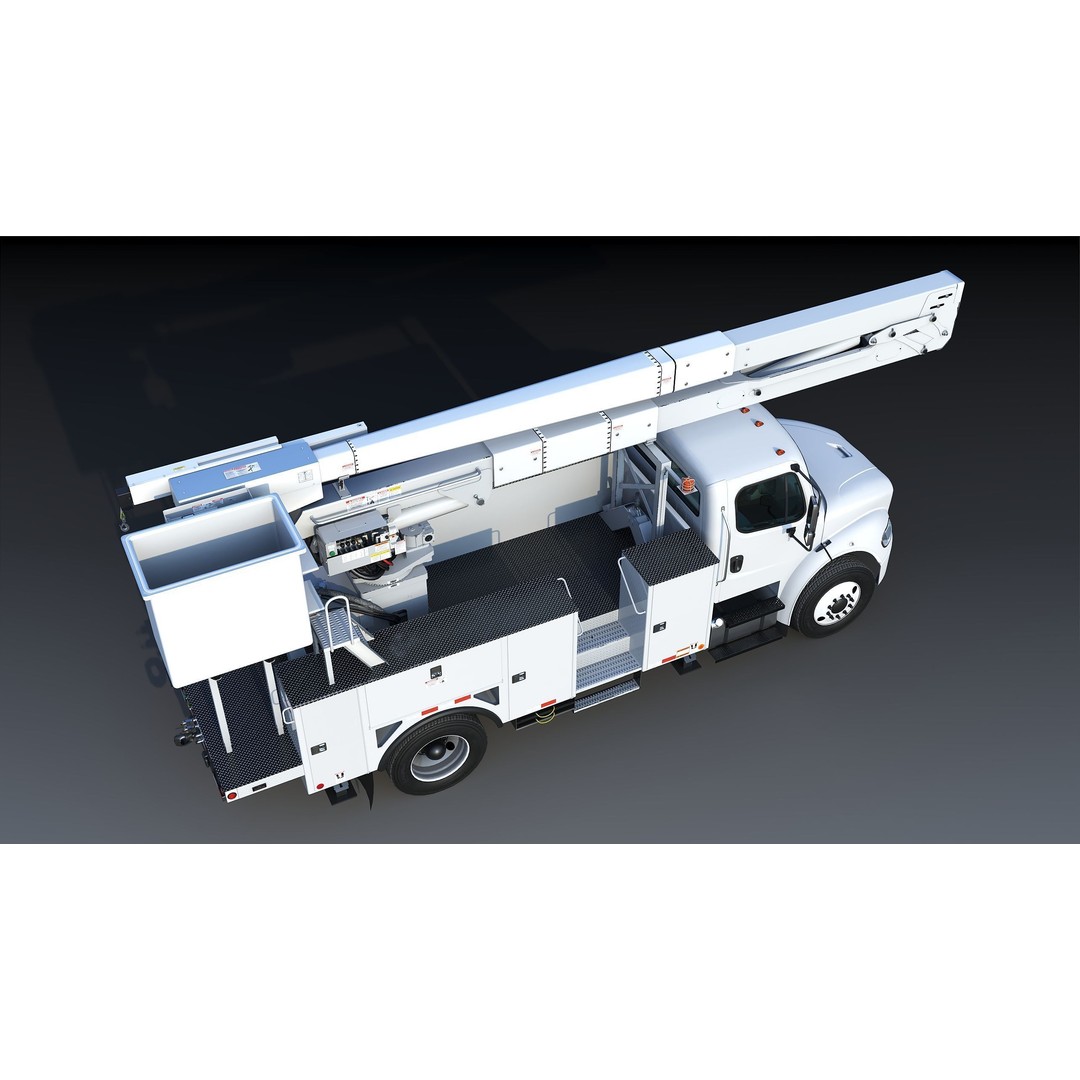 Freightliner M2 106 Bucket Truck 3D Model – Low Poly Game Asset, FBX - View 16