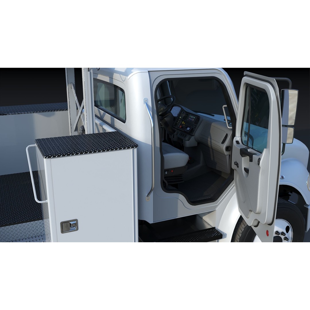 Freightliner M2 106 Bucket Truck 3D Model – Low Poly Game Asset, FBX - View 20