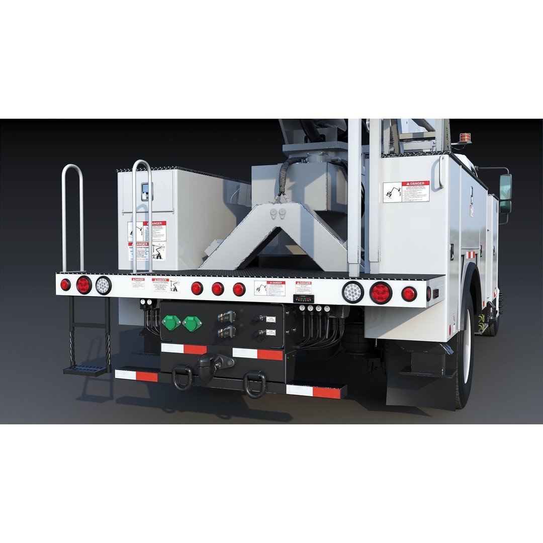 Freightliner M2 106 Bucket Truck 3D Model – Low Poly Game Asset, FBX - View 27