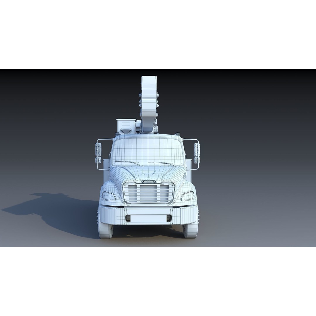 Freightliner M2 106 Bucket Truck 3D Model – Low Poly Game Asset, FBX - View 40