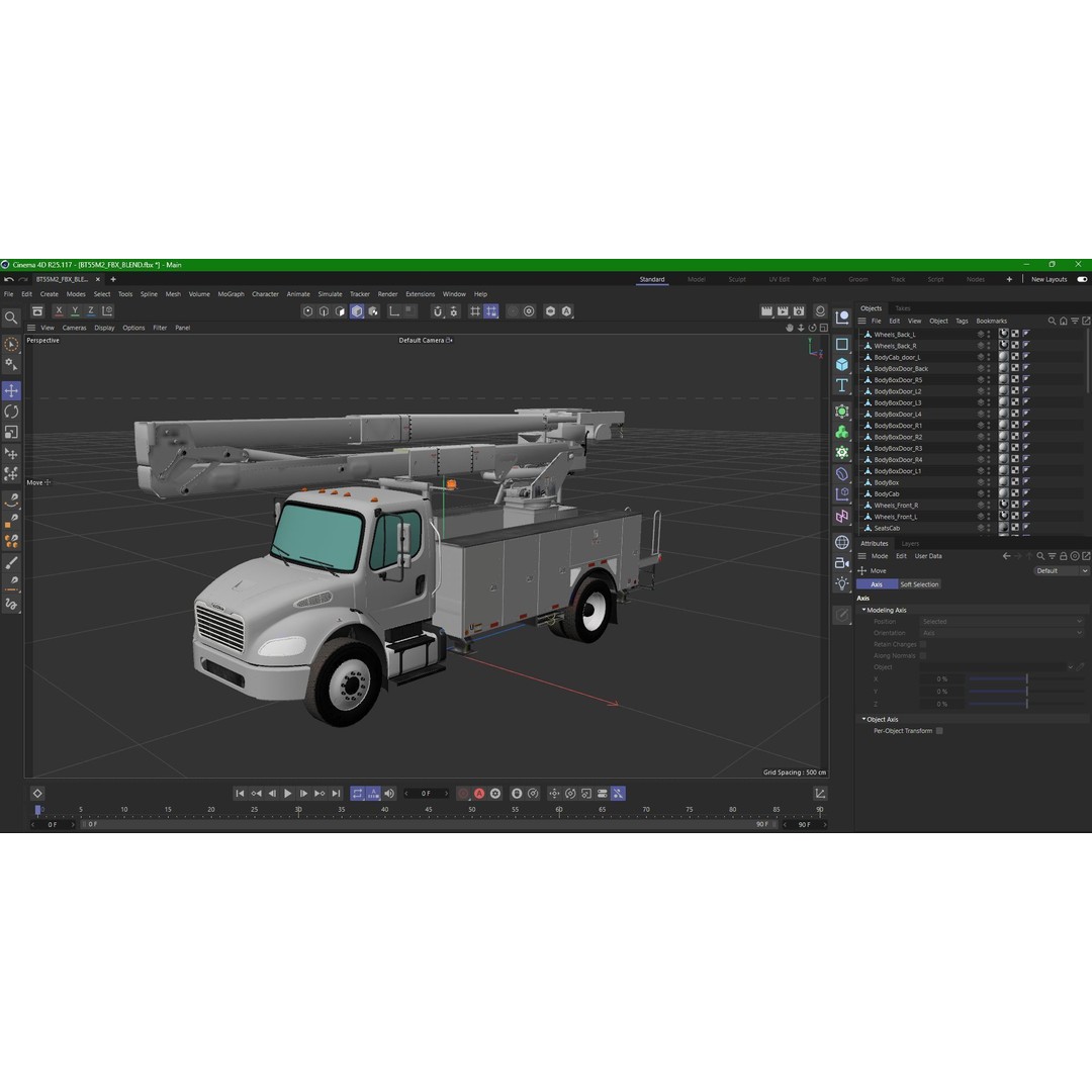 Freightliner M2 106 Bucket Truck 3D Model – Low Poly Game Asset, FBX - View 57