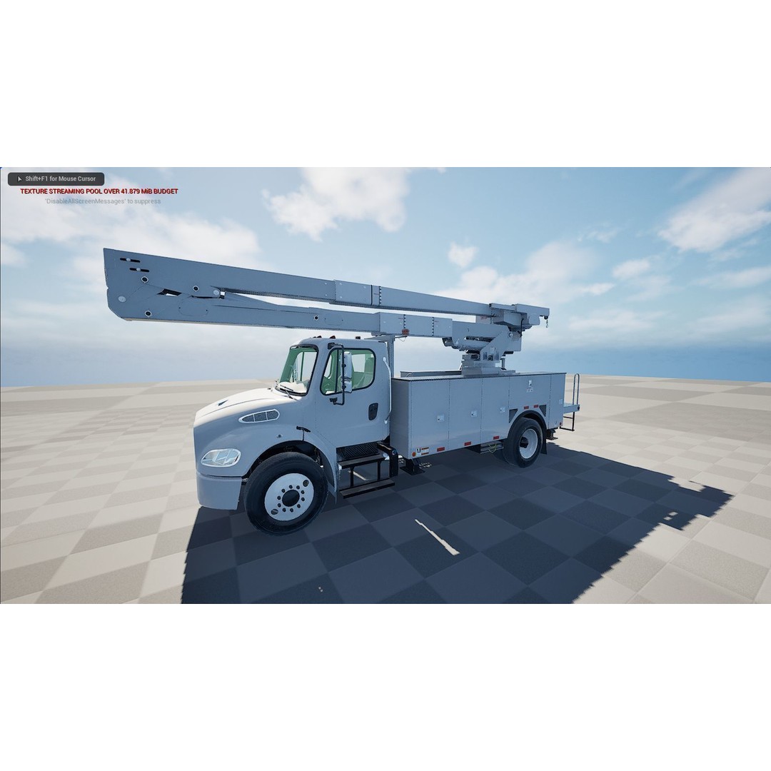 Freightliner M2 106 Bucket Truck 3D Model – Low Poly Game Asset, FBX - View 62