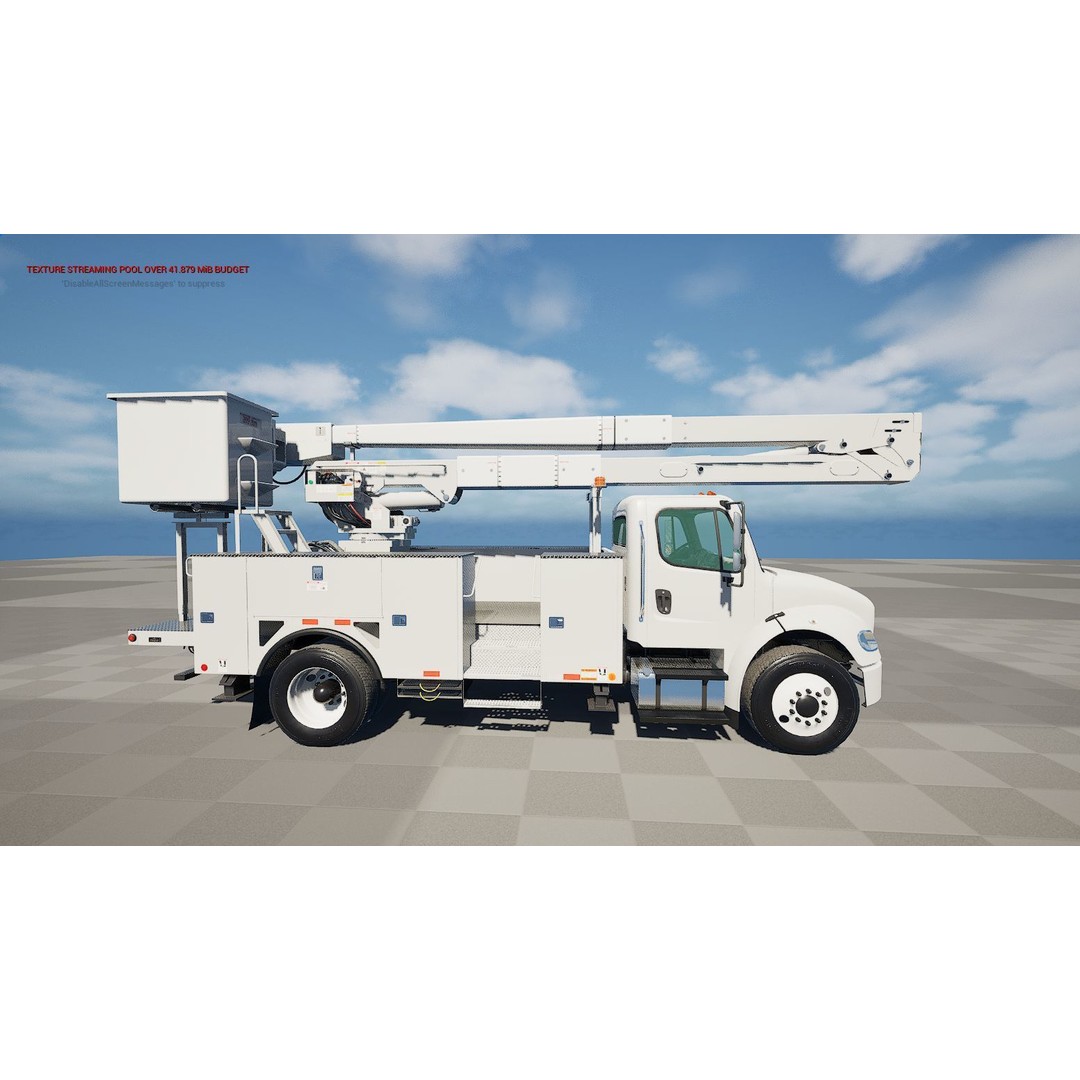 Freightliner M2 106 Bucket Truck 3D Model – Low Poly Game Asset, FBX - View 63