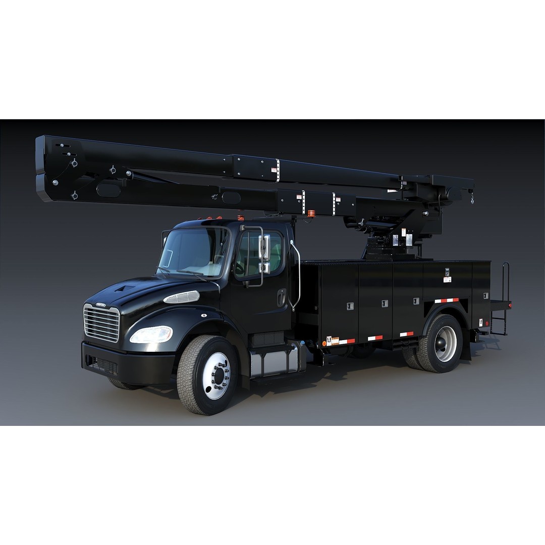 Freightliner M2 106 Bucket Truck 3D Model – Low Poly Game Asset, FBX - View 68