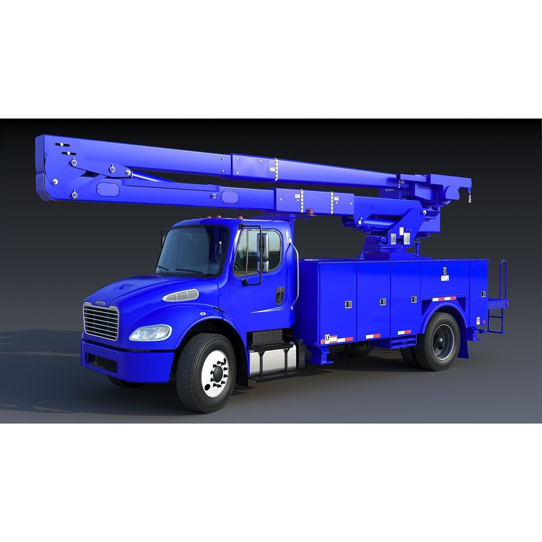 Freightliner M2 106 Bucket Truck 3D Model – Low Poly Game Asset, FBX - View 70