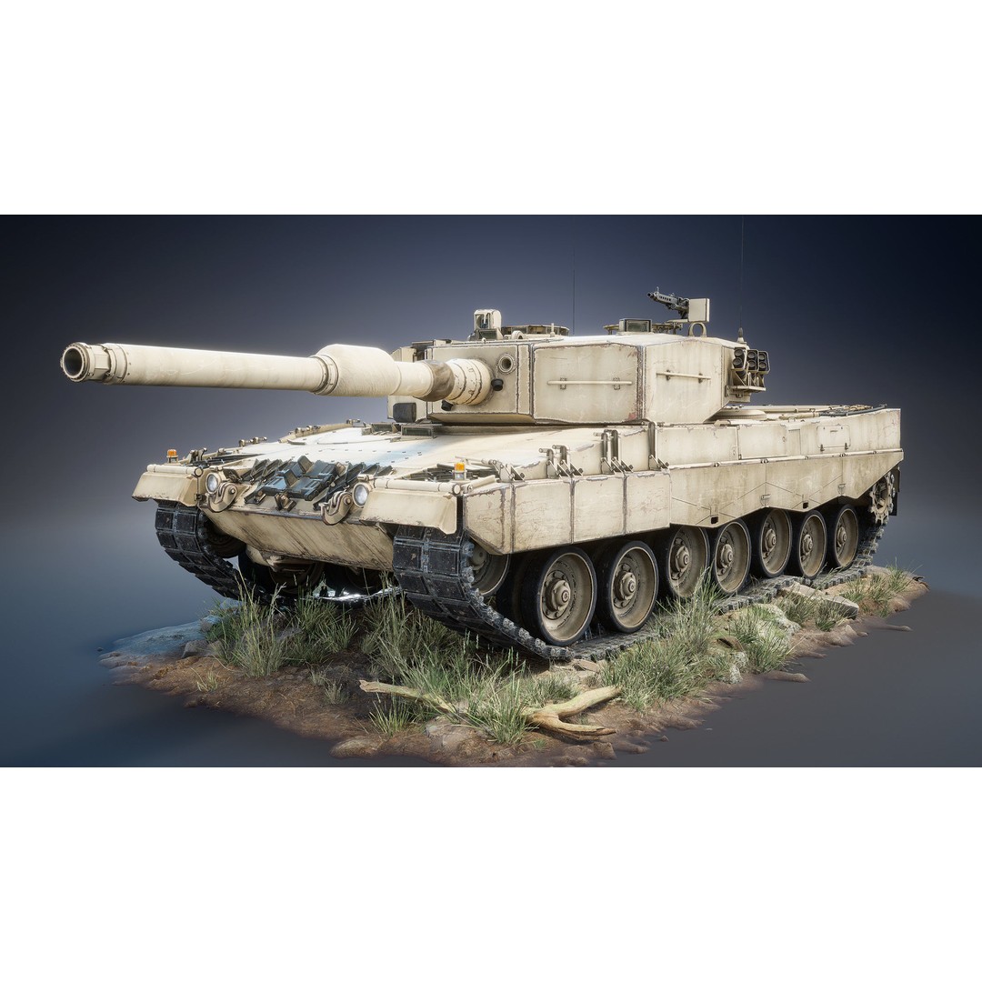 Leopard 2A4 3D Model – Low Poly Game Asset, PBR, FBX - View 19