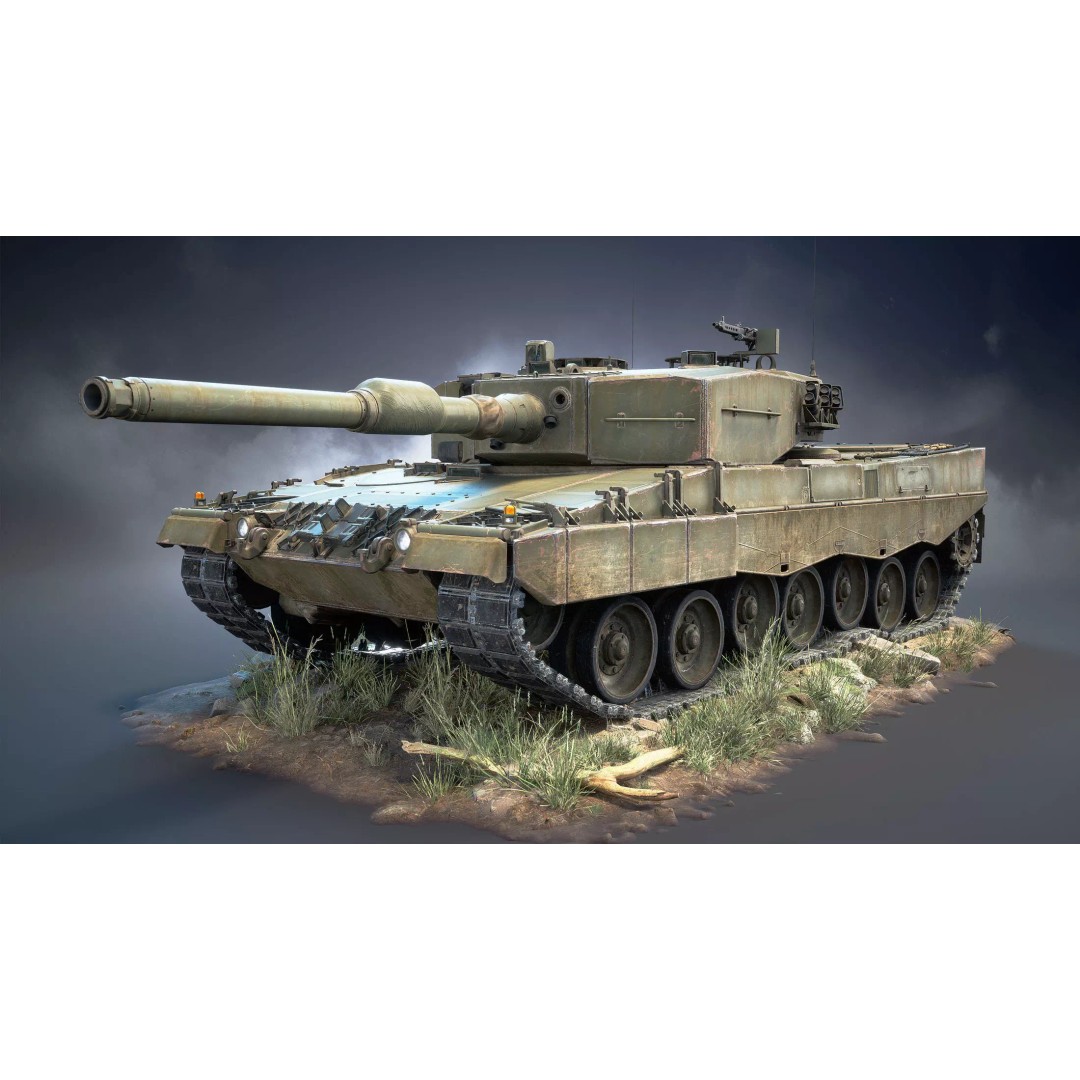 Leopard 2A4 3D Model – Low Poly Game Asset, PBR, FBX - View 2