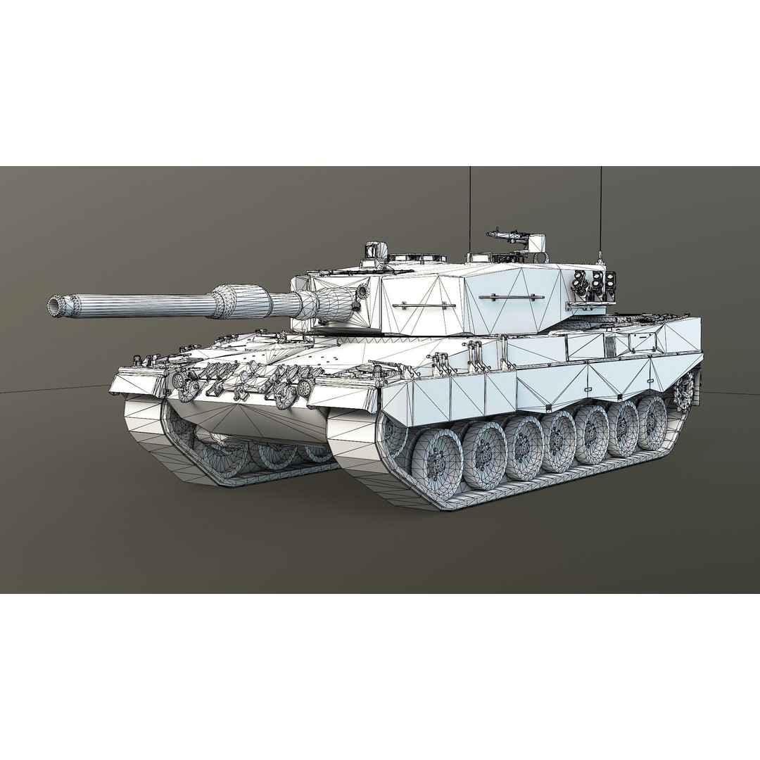 Leopard 2A4 3D Model – Low Poly Game Asset, PBR, FBX - View 23