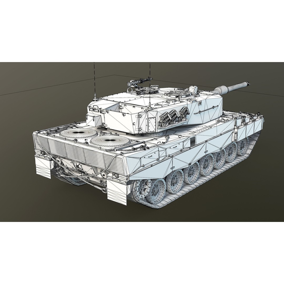Leopard 2A4 3D Model – Low Poly Game Asset, PBR, FBX - View 24