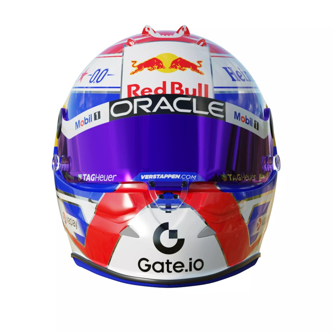 Max Verstappen Helmet 2025 3D Model – High Detail PBR Game Asset, FBX - View 10