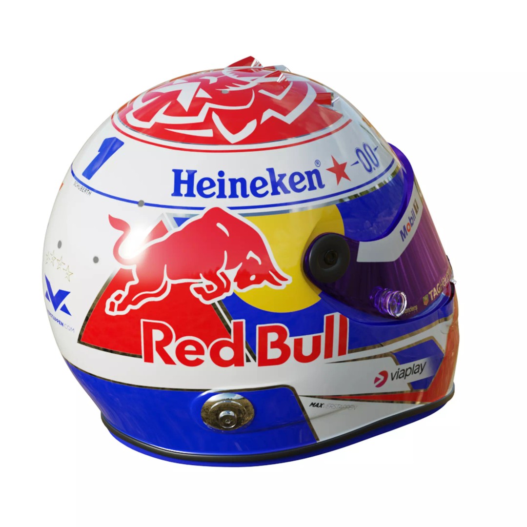 Max Verstappen Helmet 2025 3D Model – High Detail PBR Game Asset, FBX - View 13