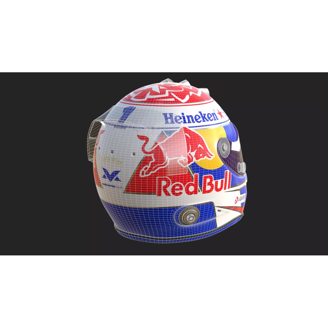 Max Verstappen Helmet 2025 3D Model – High Detail PBR Game Asset, FBX - View 17