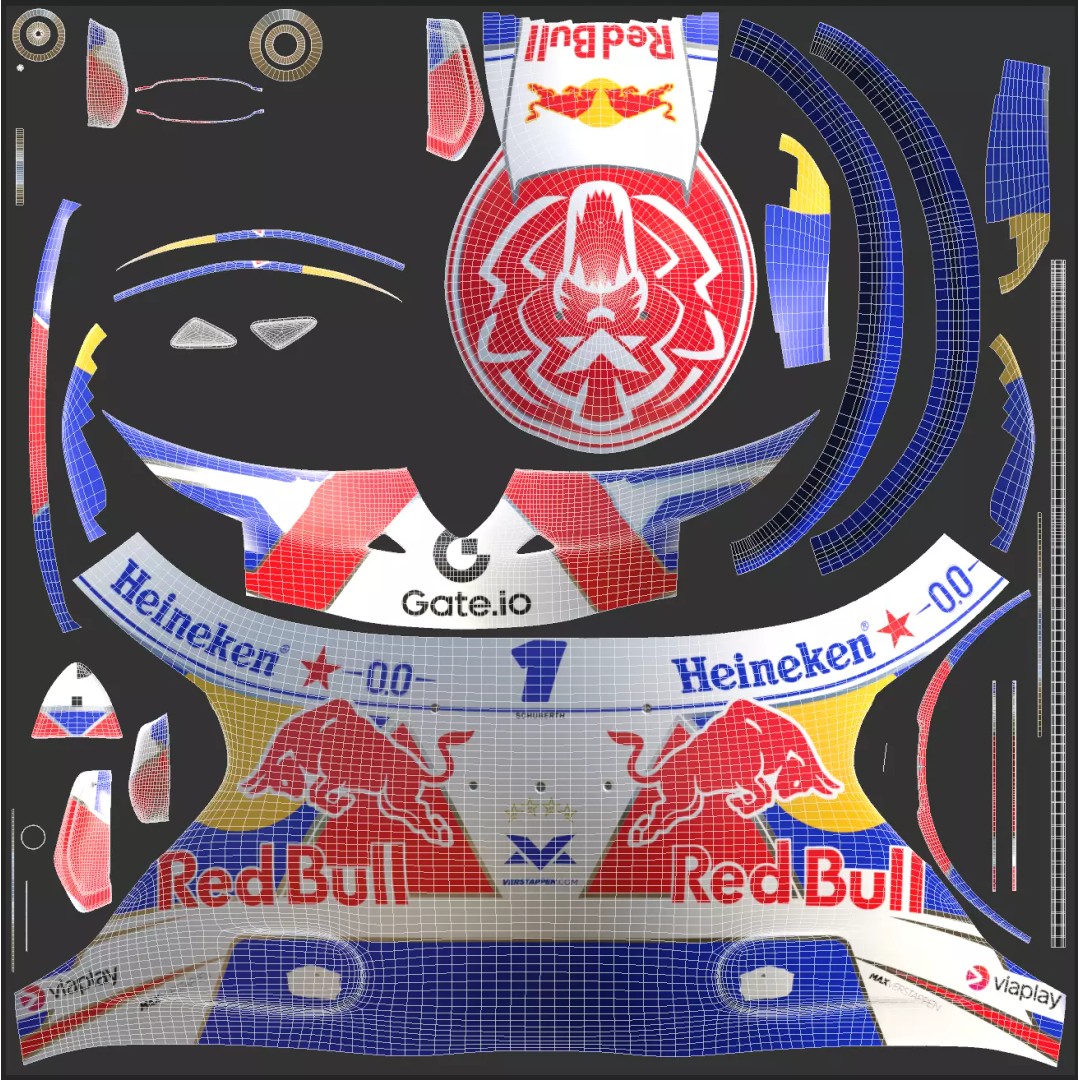Max Verstappen Helmet 2025 3D Model – High Detail PBR Game Asset, FBX - View 18