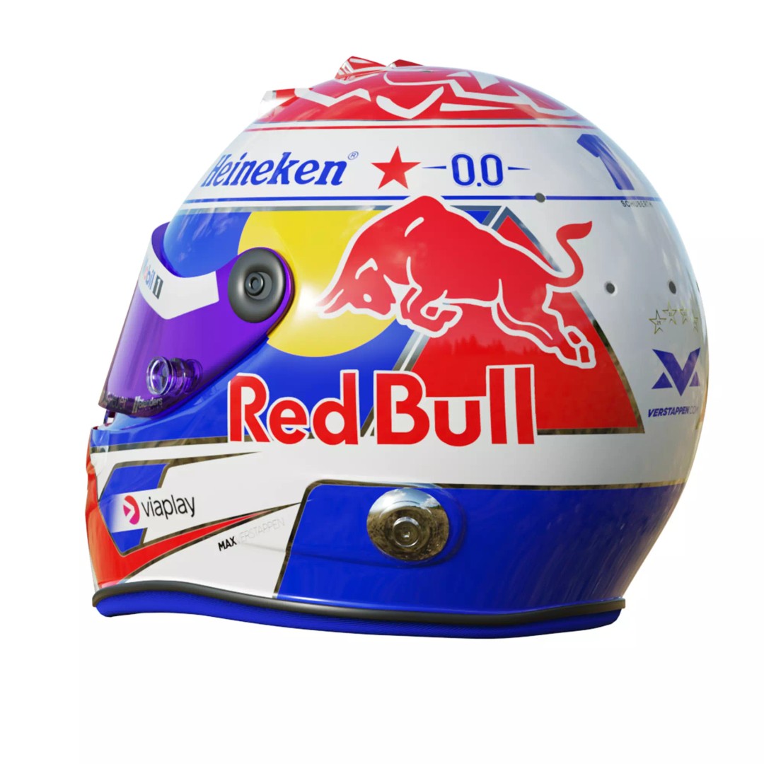 Max Verstappen Helmet 2025 3D Model – High Detail PBR Game Asset, FBX - View 5