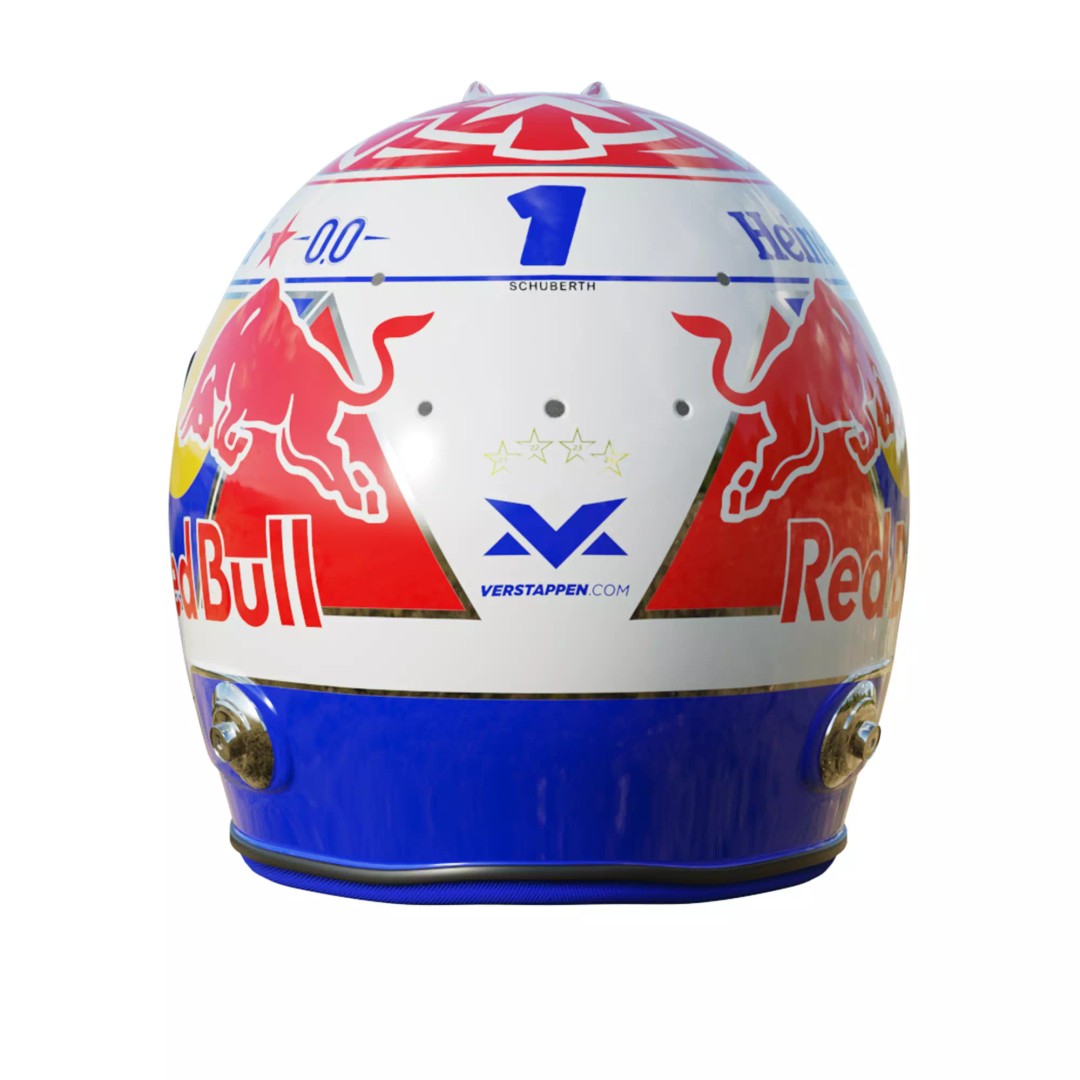 Max Verstappen Helmet 2025 3D Model – High Detail PBR Game Asset, FBX - View 6