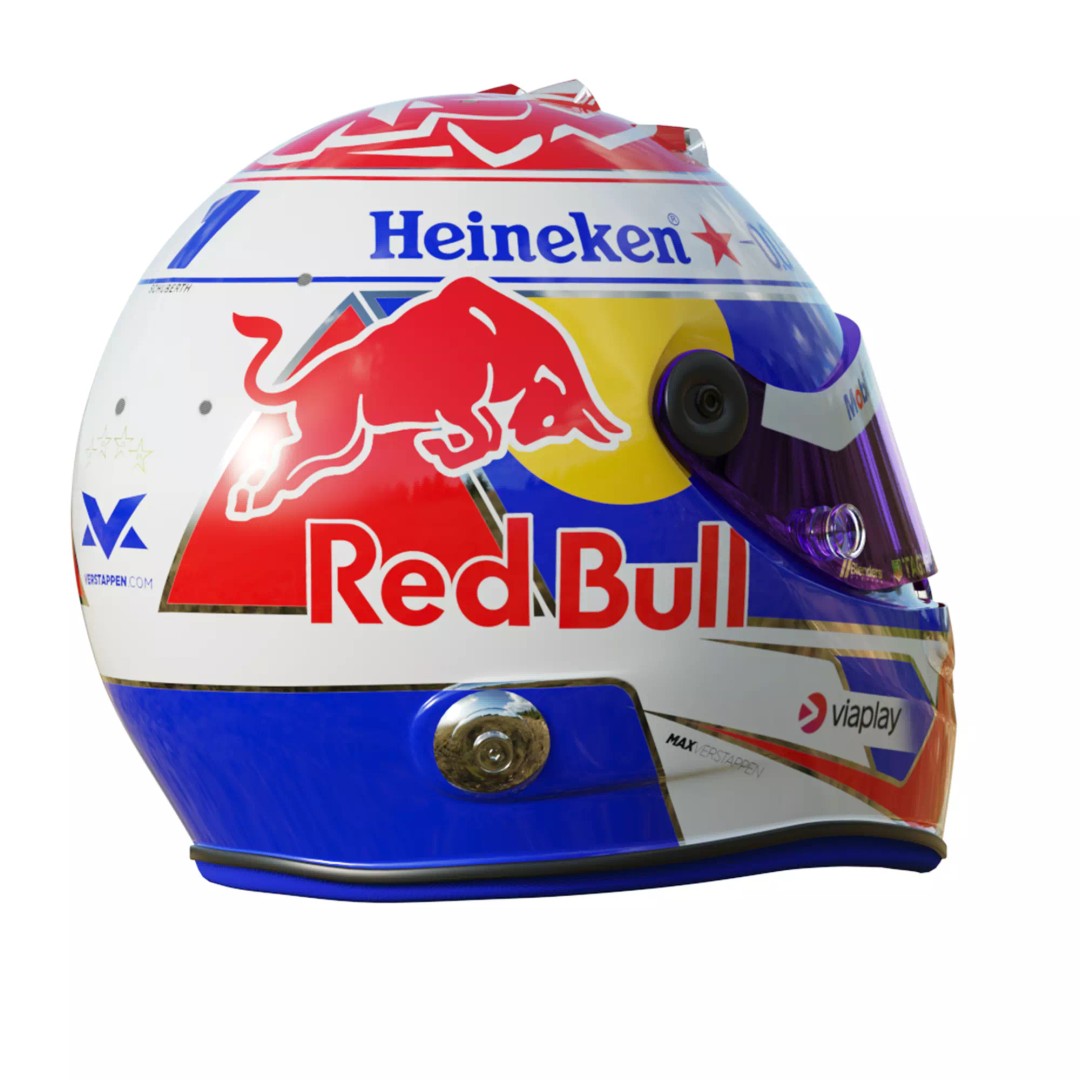 Max Verstappen Helmet 2025 3D Model – High Detail PBR Game Asset, FBX - View 7