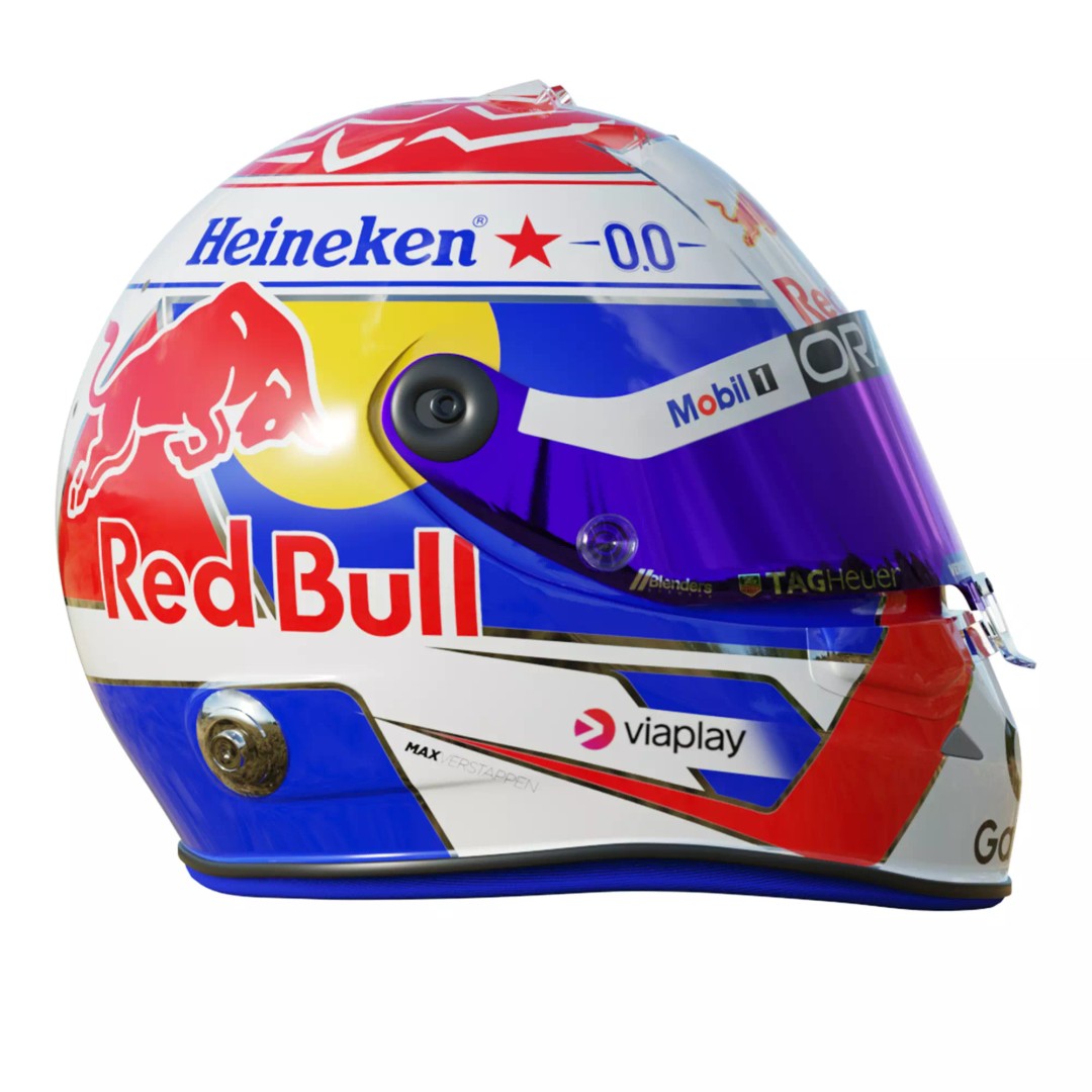 Max Verstappen Helmet 2025 3D Model – High Detail PBR Game Asset, FBX - View 8