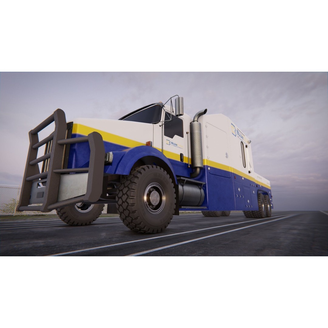 Kenworth T-800 3D Model – Low Poly Electric Wireline Truck, FBX - View 13