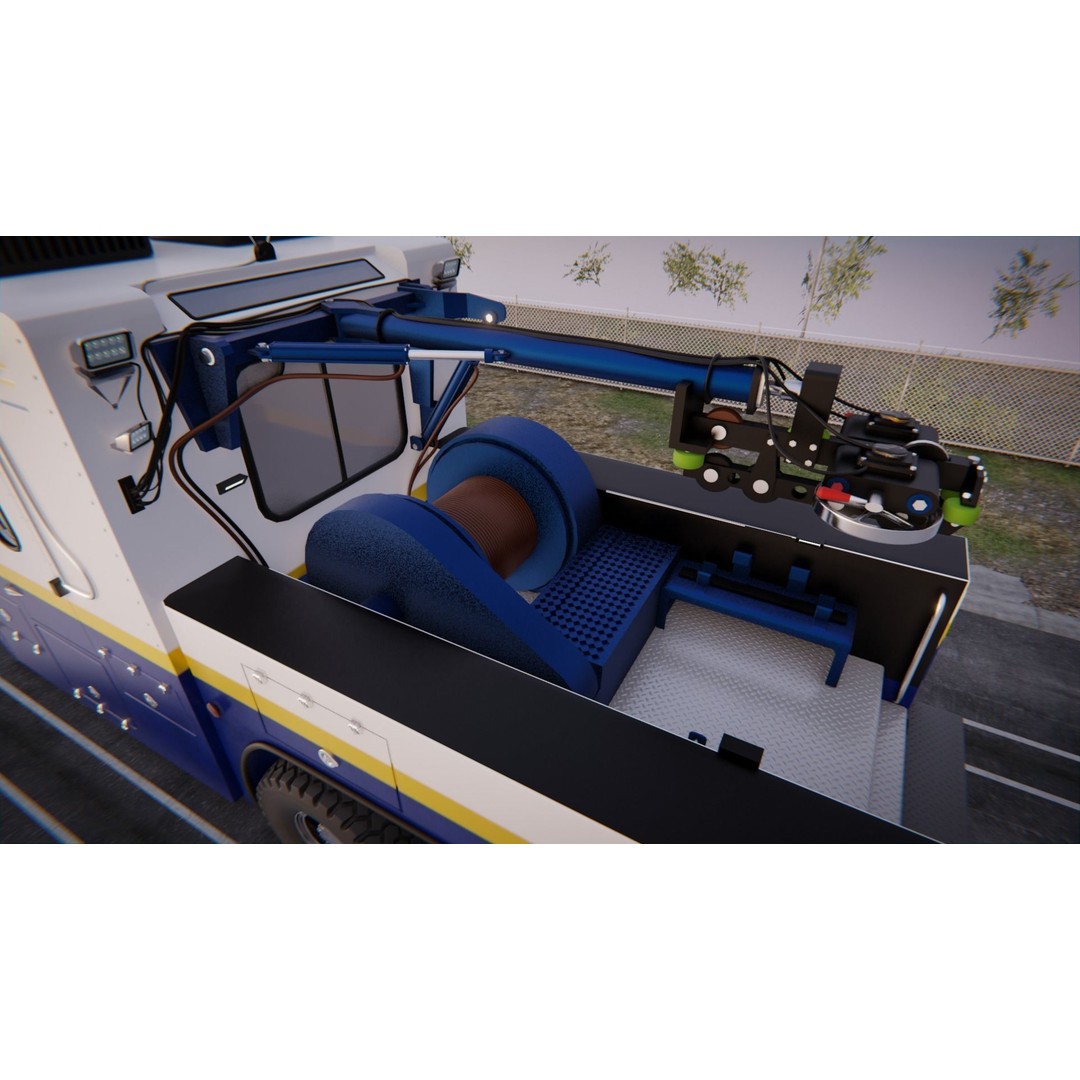 Kenworth T-800 3D Model – Low Poly Electric Wireline Truck, FBX - View 7