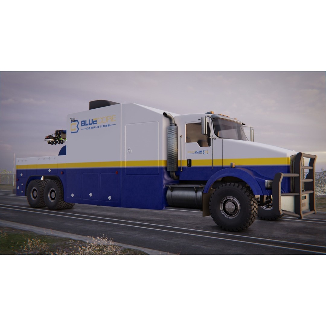 Kenworth T-800 3D Model – Low Poly Electric Wireline Truck, FBX - View 8