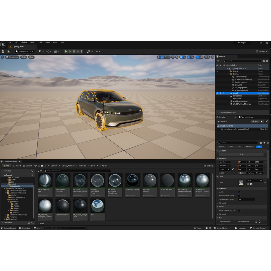 Ioniq 5 3D Model – High-Res Game Asset with Light Rigs, FBX, OBJ - View 10