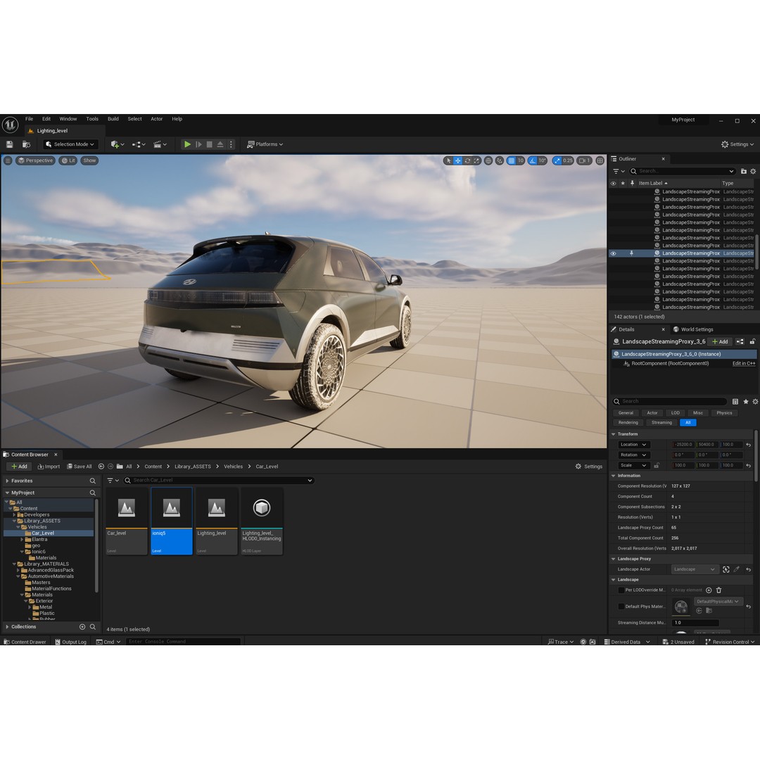 Ioniq 5 3D Model – High-Res Game Asset with Light Rigs, FBX, OBJ - View 11
