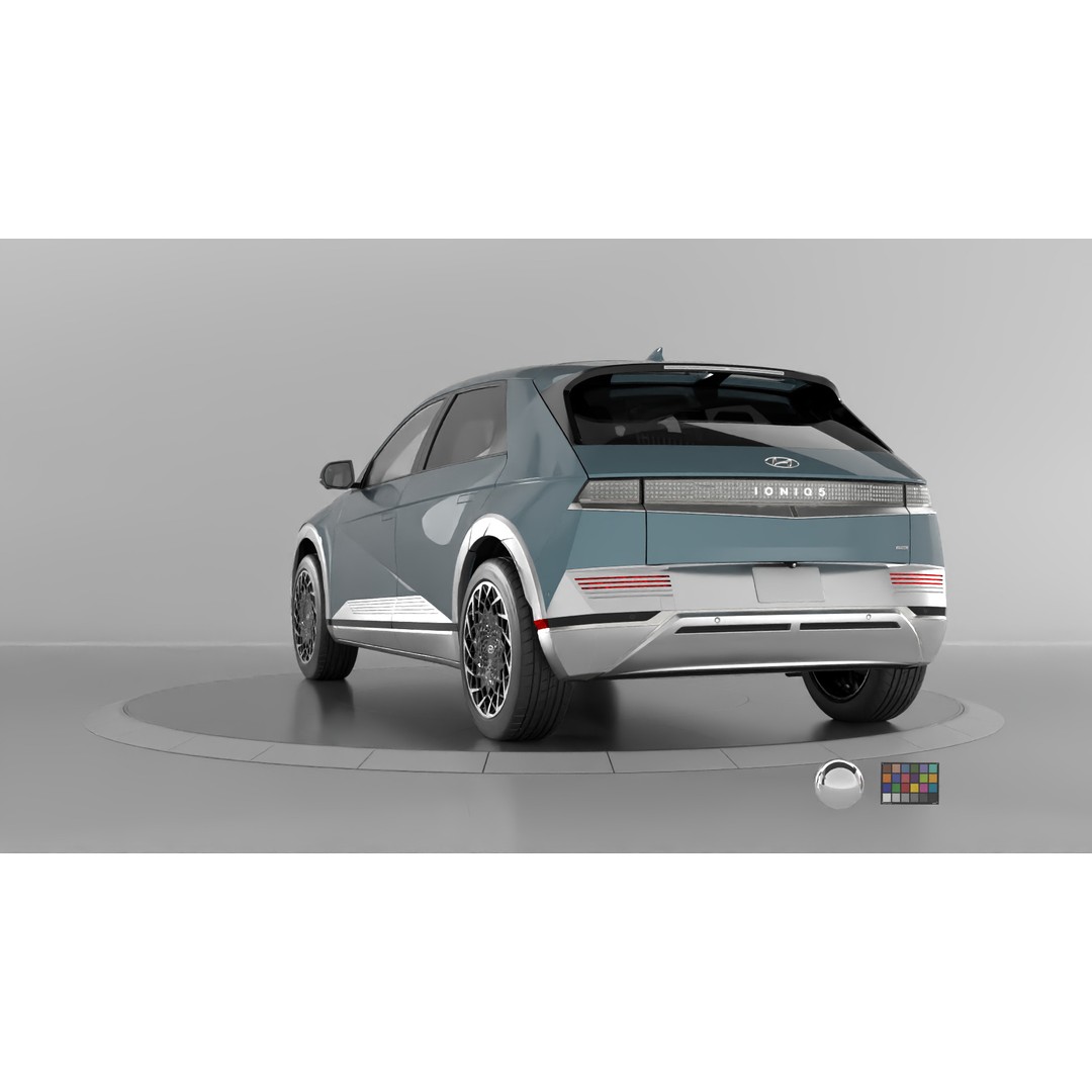 Ioniq 5 3D Model – High-Res Game Asset with Light Rigs, FBX, OBJ - View 5