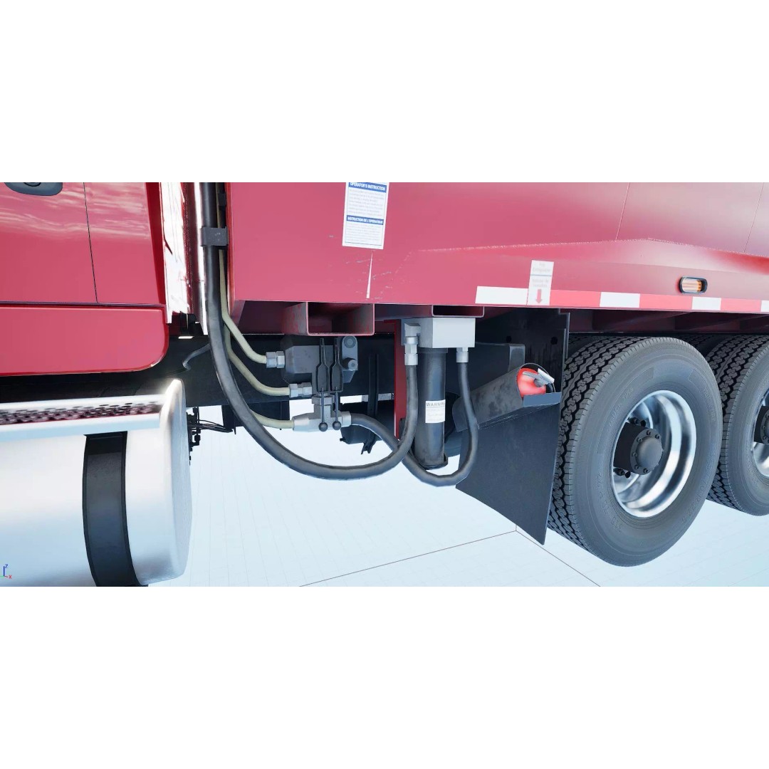International Workstar Garbage Truck 3D Model – Low Poly Game Asset, FBX