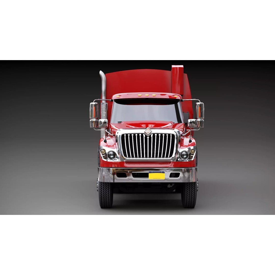 International Workstar Garbage Truck 3D Model – Low Poly Game Asset, FBX - View 11