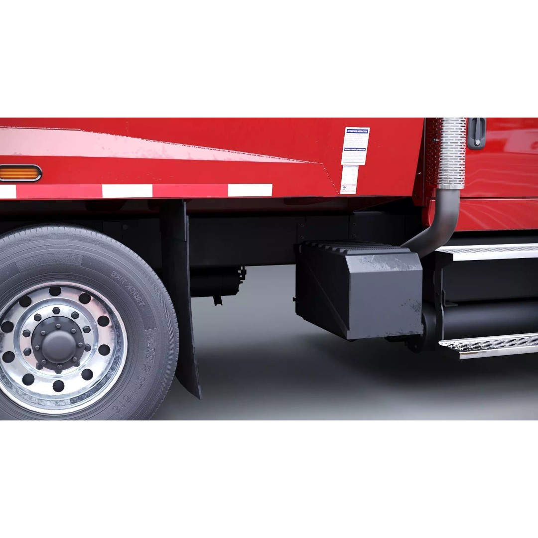 International Workstar Garbage Truck 3D Model – Low Poly Game Asset, FBX - View 22