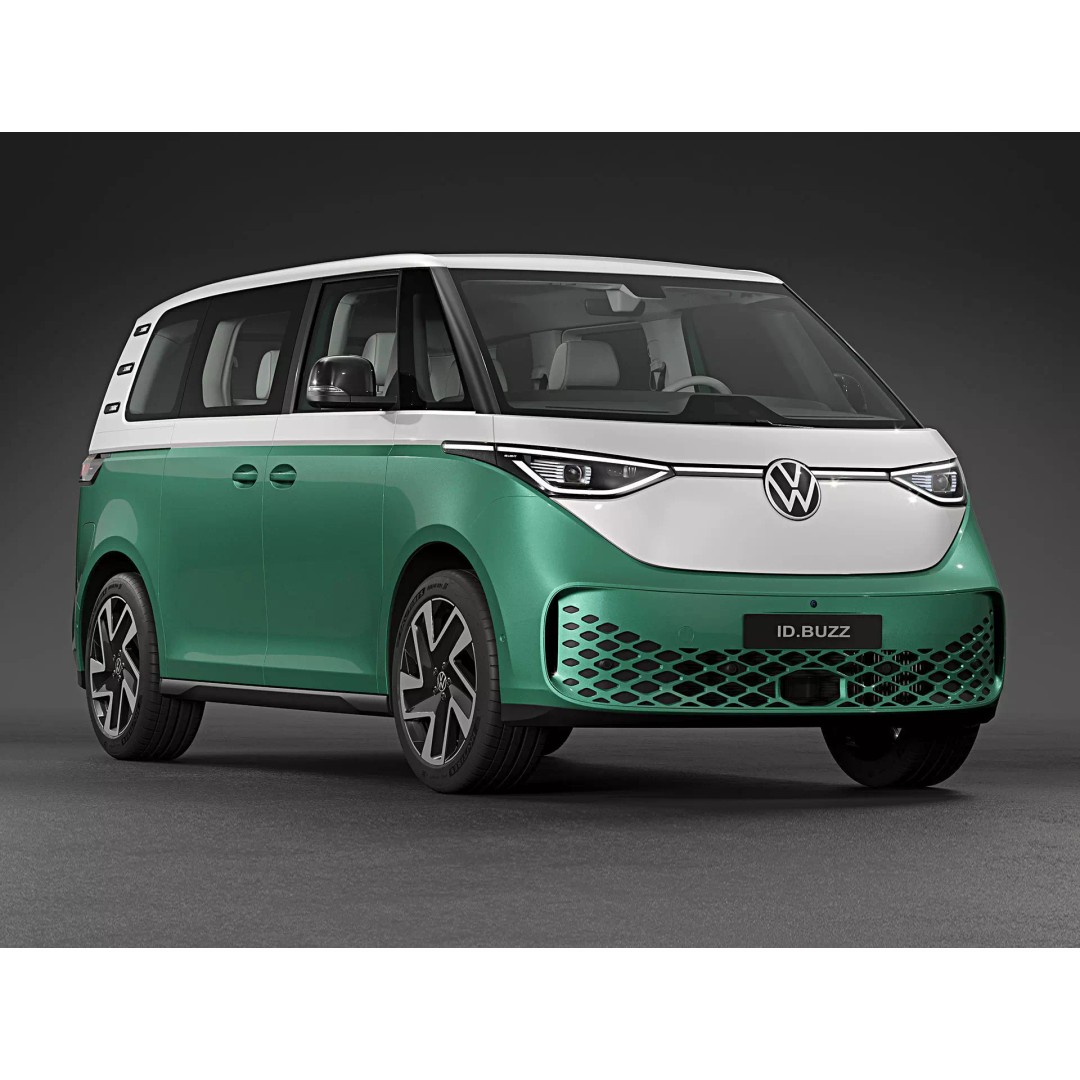 2025 Volkswagen ID Buzz SWB Green 3D Model – Photorealistic Vehicle Asset, FBX, OBJ - View 2
