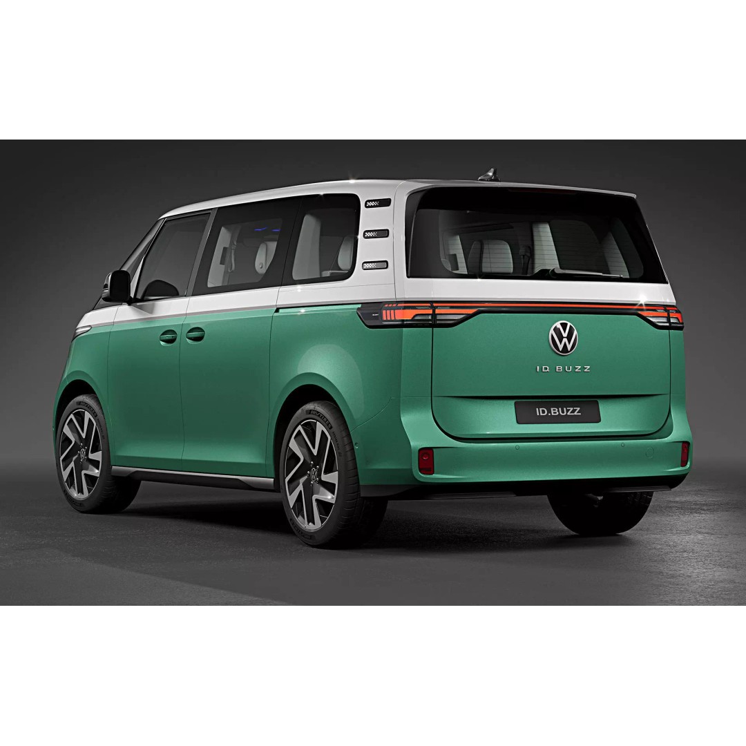 2025 Volkswagen ID Buzz SWB Green 3D Model – Photorealistic Vehicle Asset, FBX, OBJ - View 3