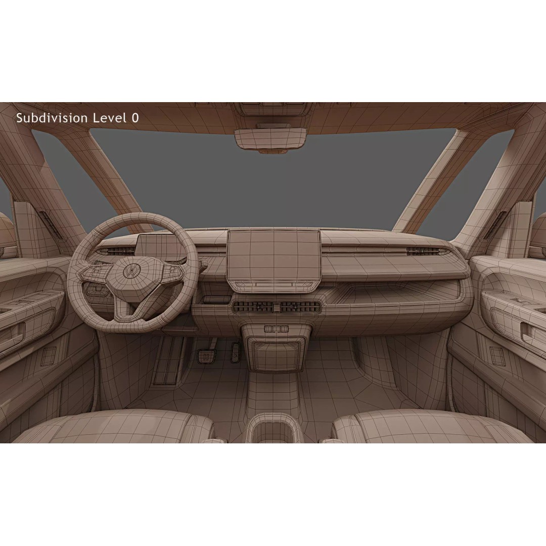 2025 Volkswagen ID Buzz SWB Green 3D Model – Photorealistic Vehicle Asset, FBX, OBJ - View 33