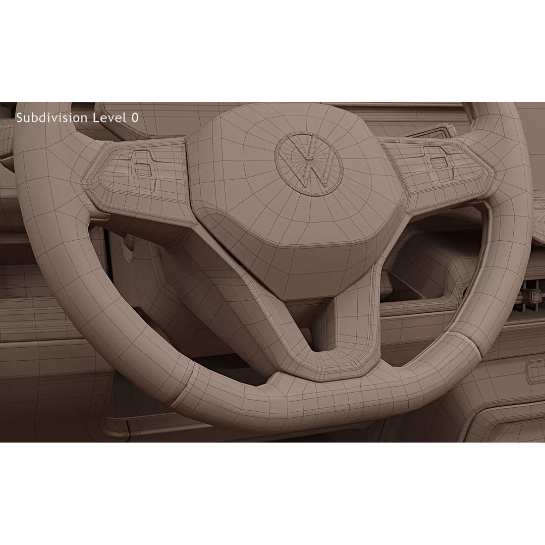 2025 Volkswagen ID Buzz SWB Green 3D Model – Photorealistic Vehicle Asset, FBX, OBJ - View 34
