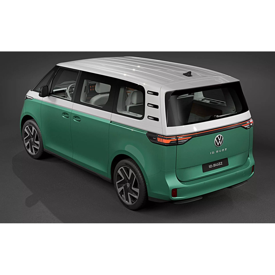 2025 Volkswagen ID Buzz SWB Green 3D Model – Photorealistic Vehicle Asset, FBX, OBJ - View 7