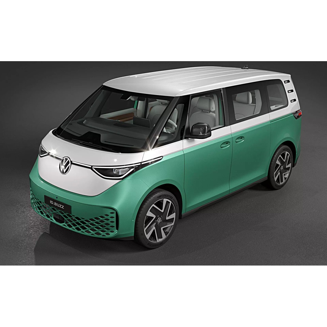 2025 Volkswagen ID Buzz SWB Green 3D Model – Photorealistic Vehicle Asset, FBX, OBJ - View 8