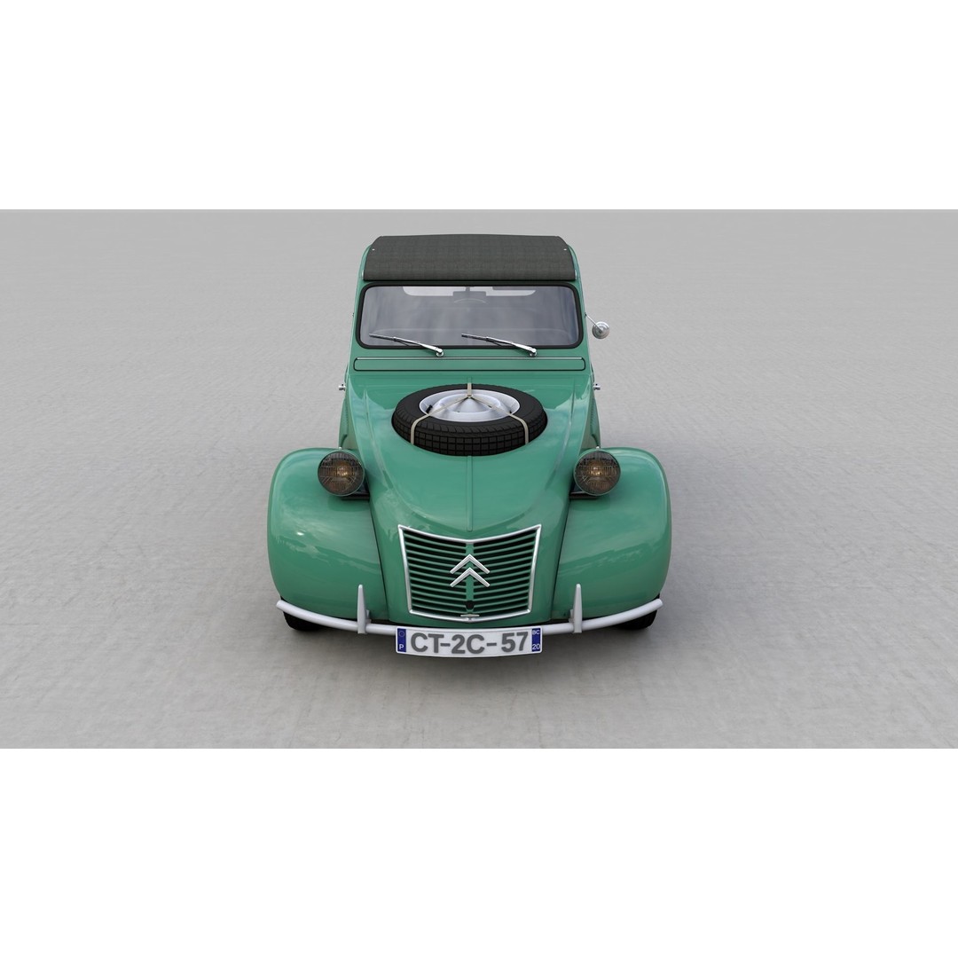 Citroen Sahara 2CV 1964 3D Model – High Poly Game Asset, FBX, Blender - View 11