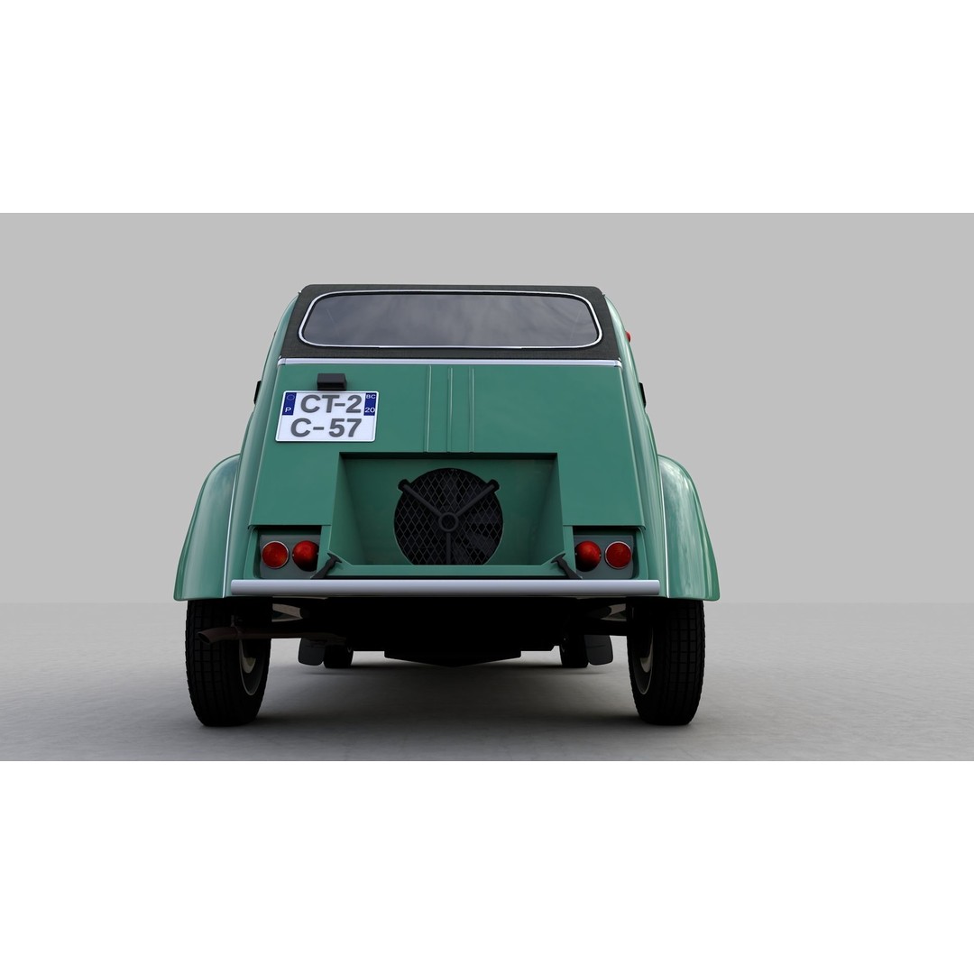Citroen Sahara 2CV 1964 3D Model – High Poly Game Asset, FBX, Blender - View 13